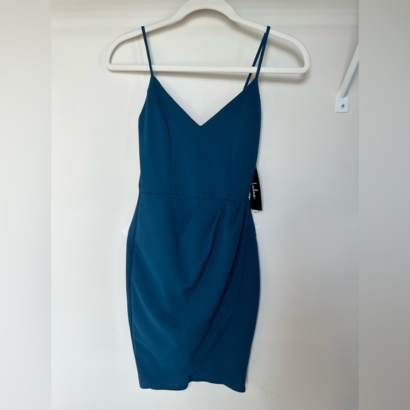Lulu’s Forever Your Girl Teal Blue Mini Dress - Picture 2 of 9